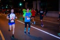 Unidentified runner in the marathon night of Bilbao, celebrated in Bilbao