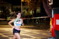 Unidentified runner in the marathon night of Bilbao, celebrated in Bilbao on October 22