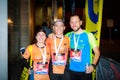 Unidentified runner in the marathon night of Bilbao, celebrated in Bilbao on October 22