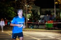 Unidentified runner in the marathon night of Bilbao