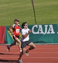 Unidentified runners in thein the last sprint