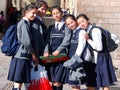 Unidentified School girls posing for portrait