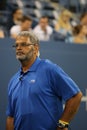 Unidentified security guard providing security at Billie Jean King National Tennis Center during US Open 2014