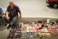 An unidentified seller on Dry Bridge market