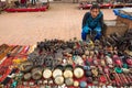 Unidentified seller souvenirs at Durbar Square, Nepal.