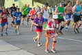 Unidentified Senior woman runner participating in the 30th LA Ma