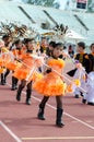 Unidentified students in parade, Songkhla Thailand