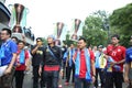 Unidentified Thai football fans in action