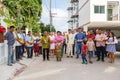 Unidentified Thai people in wedding parade at Thailand.