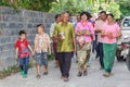 Unidentified Thai people in wedding parade Thailand.