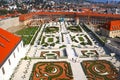 Unidentified tourists in Baroque Garden, Bratislava, Slovakia Royalty Free Stock Photo