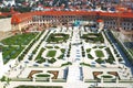 Unidentified tourists in Baroque Garden, Bratislava, Slovakia Royalty Free Stock Photo