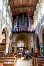 Unidentified tourists and locals in the Church of the Holy Trinity at Stratford-upon-Avon Royalty Free Stock Photo