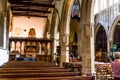 Unidentified tourists and locals in the Church of the Holy Trinity at Stratford-upon-Avon Royalty Free Stock Photo