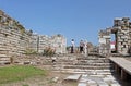 Unidentified tourists in Ruins of st. Johns Basilica at Ayasuluk Hill