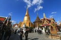 Unidentified tourists at Wat Phra Kaew on Oct 24 2016 in Bangkok, Thailand.