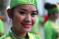 An unidentified traditional folk artist from Cambodia participate in the International folk art festival