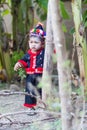 Unidentified traditionally dressed Hmong hill tribe child