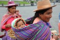 Unidentified Woman with her Child in the Streets of Lima. Peru