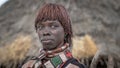 Unidentified woman from the tribe of Hamar in the Omo Valley of Ethiopia