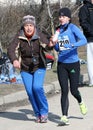 Unidentified women at the 20,000 meters race walk