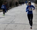 Unidentified women at the 20,000 meters race walk