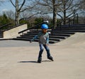 Unidentified young roller skater in Flushing Meadows Park