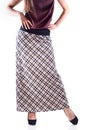 Unidentified young woman in a long skirt Royalty Free Stock Photo