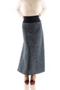 Unidentified young woman in long skirt Royalty Free Stock Photo