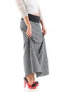 Unidentified young woman in long skirt Royalty Free Stock Photo