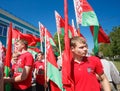 Unidentified Youth From Patriotic Party Brsm Holds Flags On The Royalty Free Stock Photo