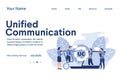 Unified communication illustration Suitable for web landing page,