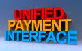 unified payment interface on blue Royalty Free Stock Photo