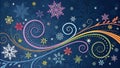 uniform background, several thin rounded lines run across the background, with loops,t