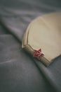 Uniform cap of a Soviet soldier of the WWII with a star. In memory of Victory Day on May 9th. Royalty Free Stock Photo