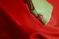 Uniform cap of a Soviet soldier of the WWII with a star. In memory of Victory Day on May 9th. Royalty Free Stock Photo