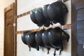 Uniform and equipment for the horse riding. helmets for head protection different size. accessory for equestrian