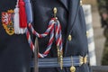 Uniform fragment of the castle guard in Prague, Czech republic