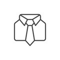 Uniform line icon, outline vector sign