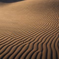 Uniform ripples result from wind action characteristic of desert Royalty Free Stock Photo
