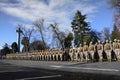 Uniformed Chilean soldiers lined up during a ceremony.