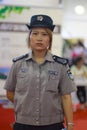 Uniformed female guard