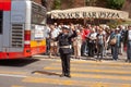 Uniformed Police woman on traffic duty