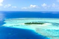 Uninhabited island in Baa Atoll, Maldives Royalty Free Stock Photo