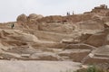 Uninished obelisk sightseeing. Tourist visitors. Aswan columns, Egypt Royalty Free Stock Photo