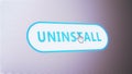 Uninstall icon button text click mouse label tag animation