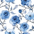 An uninterrupted pattern of vintage roses, suitable for elegant textile designs and decoration Royalty Free Stock Photo