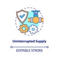 Uninterrupted supply concept icon