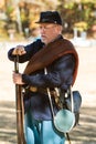 Union Army Civil War Reenactor Demonstrates Musket Loading Royalty Free Stock Photo