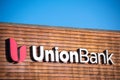 Union Bank sign, logo on the branch facade of a full service bank. - San Jose, California, USA - 2021